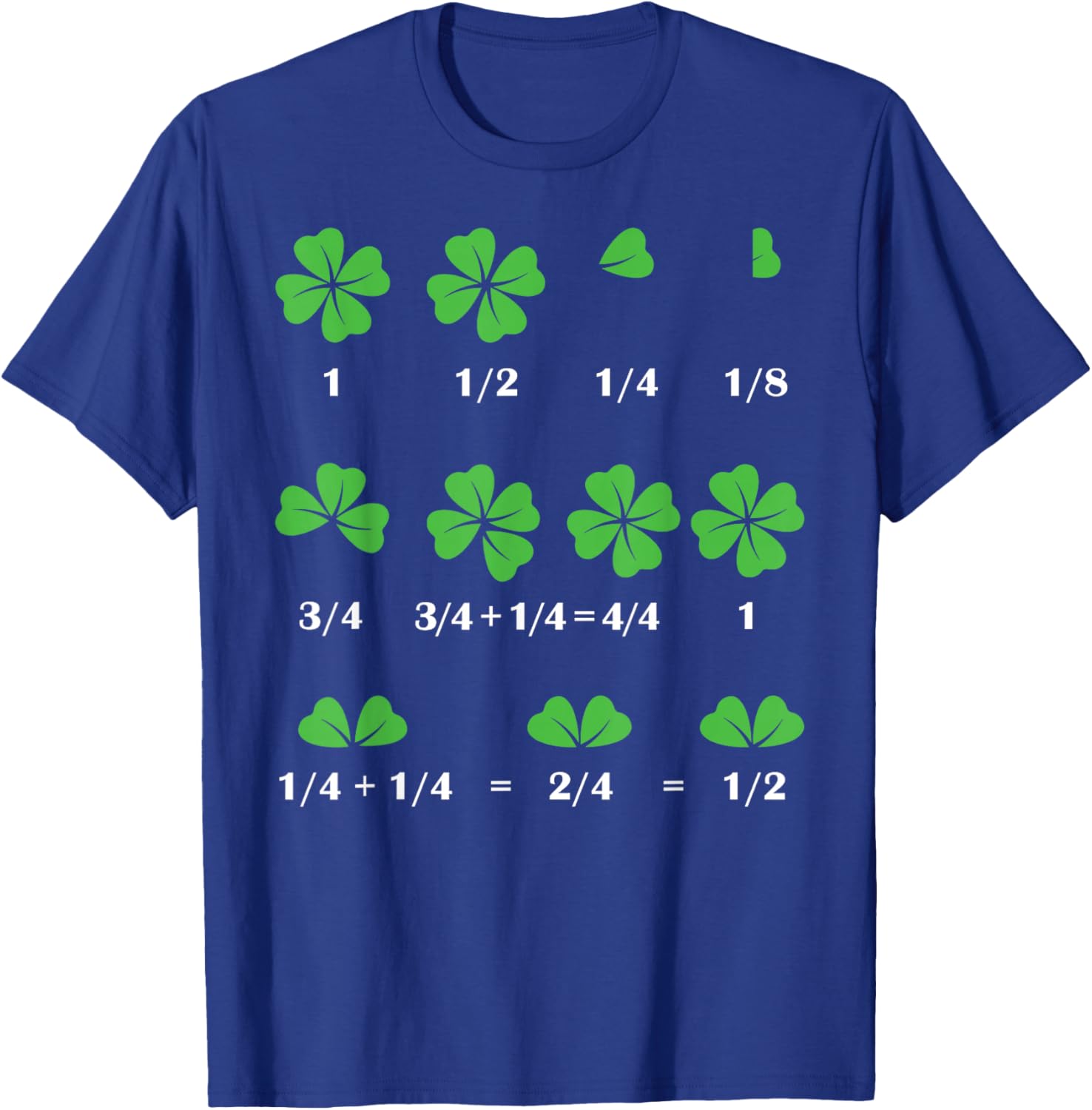 Funny Shamrock Fraction T-Shirt for St Patrick's Day Fun for Kids - 8