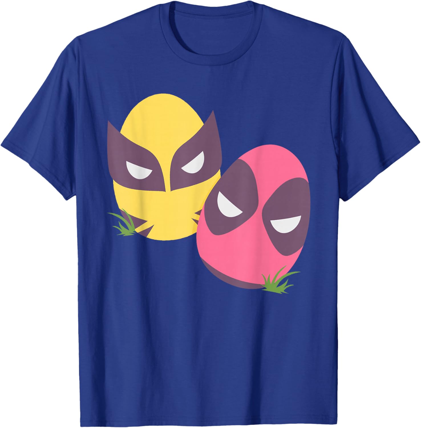Marvel Deadpool and Wolverine Pastel Easter Eggs T-Shirt for Spring Fun - 1