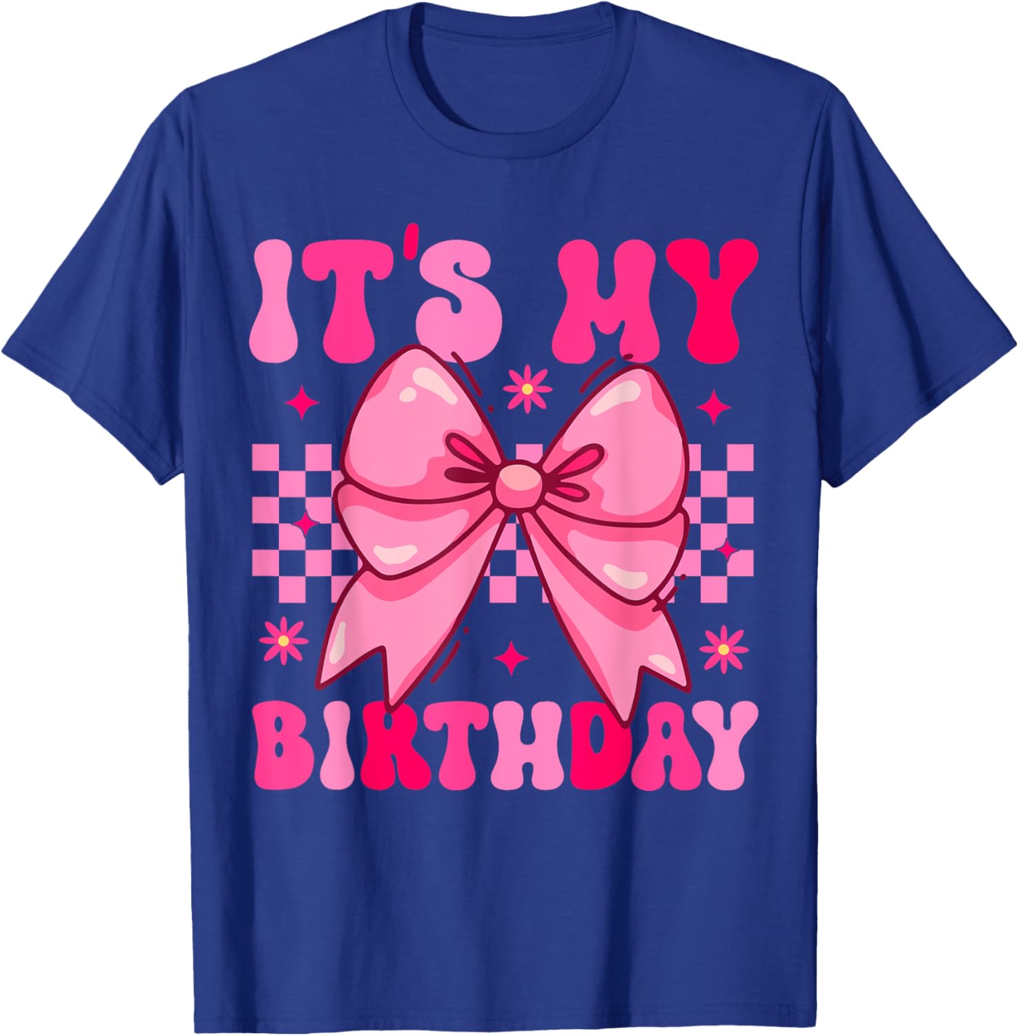 Groovy It's My Birthday Bow T-Shirt for Girls and Teens Perfect Gift - 2