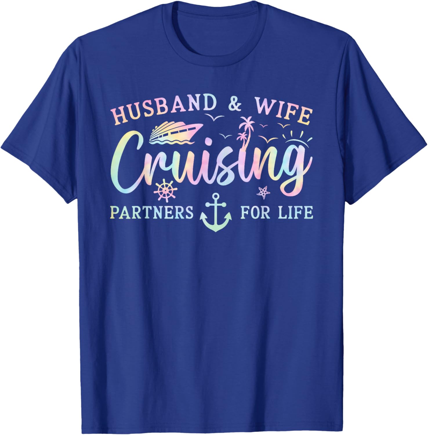 Matching Husband and Wife Cruise T-Shirt 2025 for Couples Adventure - 14