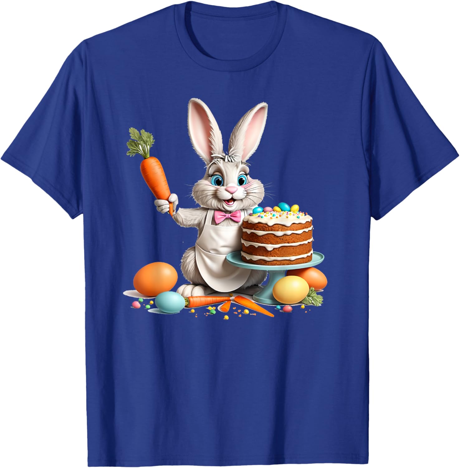 Easter Bunny Baking Carrot Cake T-Shirt for Fun Holiday Celebrations - 2