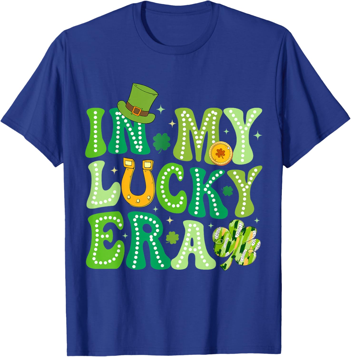 Groovy St Patricks Day Shamrock Lucky Charm T-Shirt for Fun Celebrations - 4
