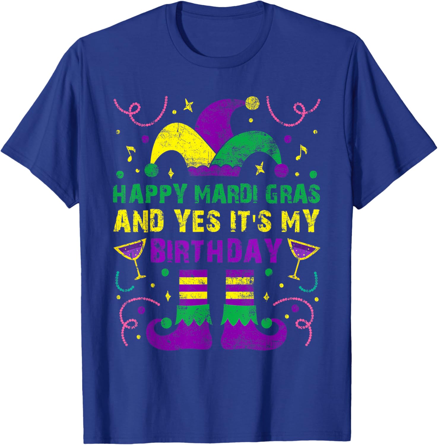 Happy Mardi Gras Birthday T-Shirt for Men Women Kids Party Fun - 16