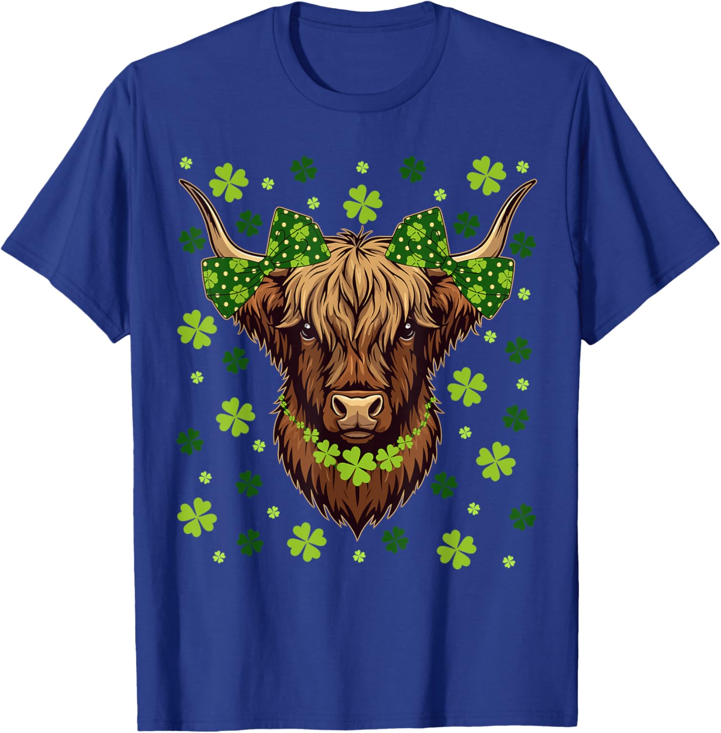 Highland Cow Shamrock T-Shirt for St Patricks Day Celebrations - 20