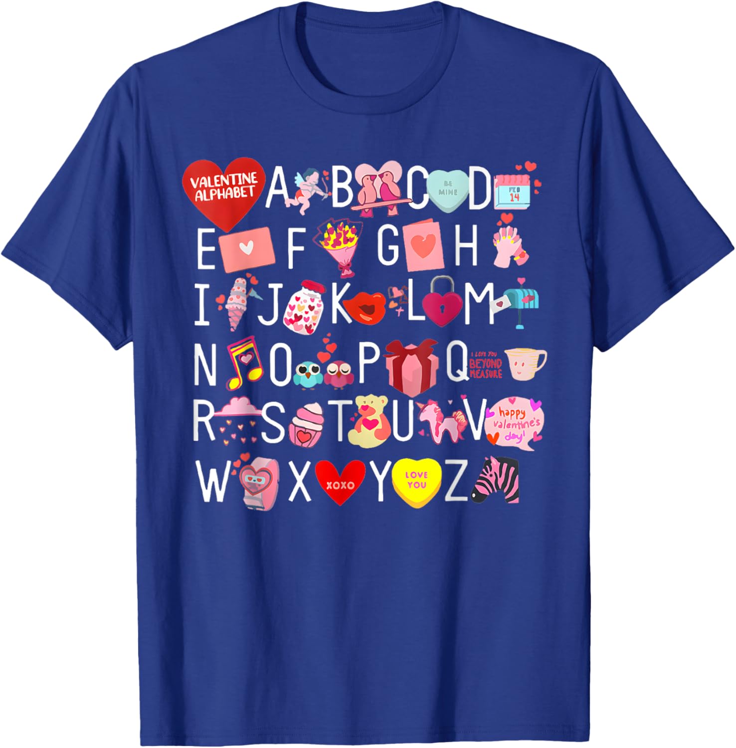 Funny ABC Teacher Appreciation Valentine's Day T-Shirt for Educators - 4
