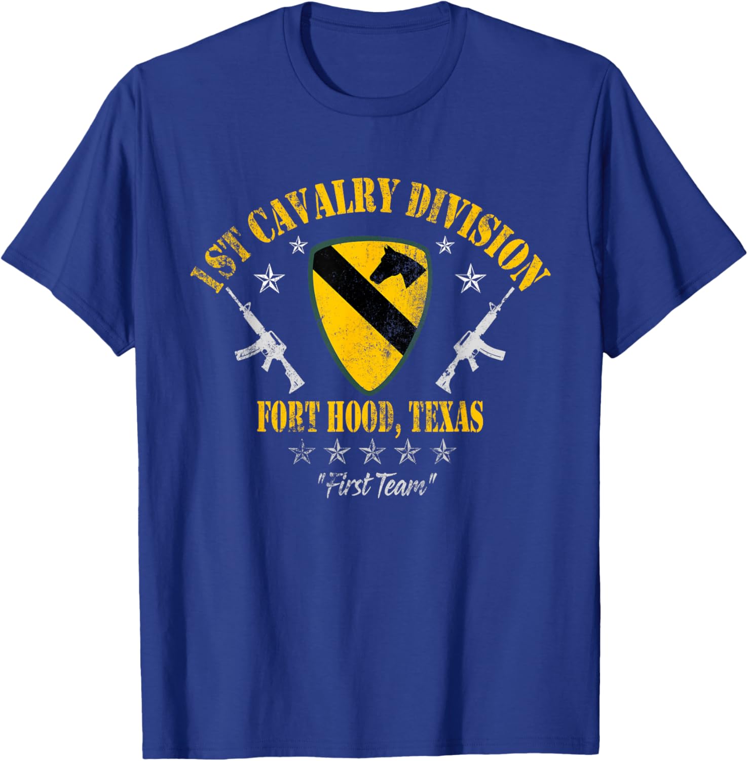 1st Cavalry Division Veteran Fort Hood TX Vintage Patriotic T-Shirt - 6