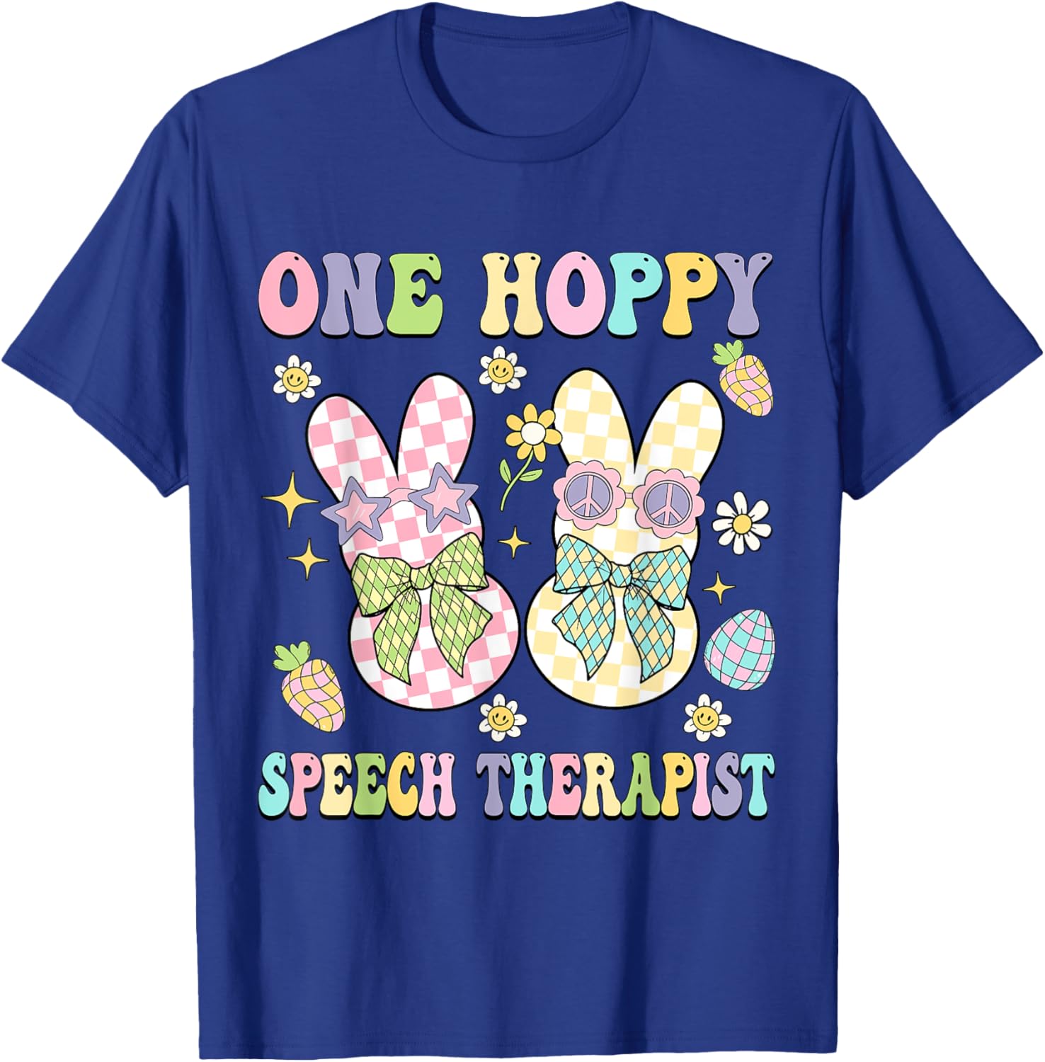 Hoppy Easter Bunny SLP Coquette T-Shirt for Speech Therapists - 11