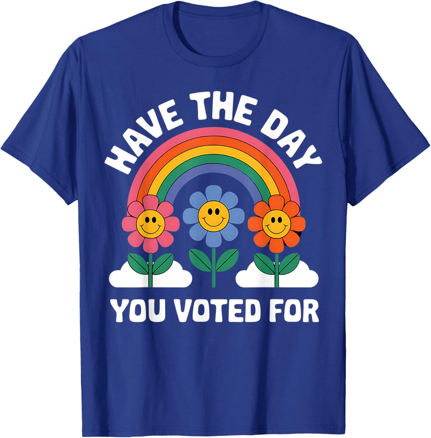 Funny Groovy Rainbow Flower T-Shirt for Your Voting Day Celebration - 10