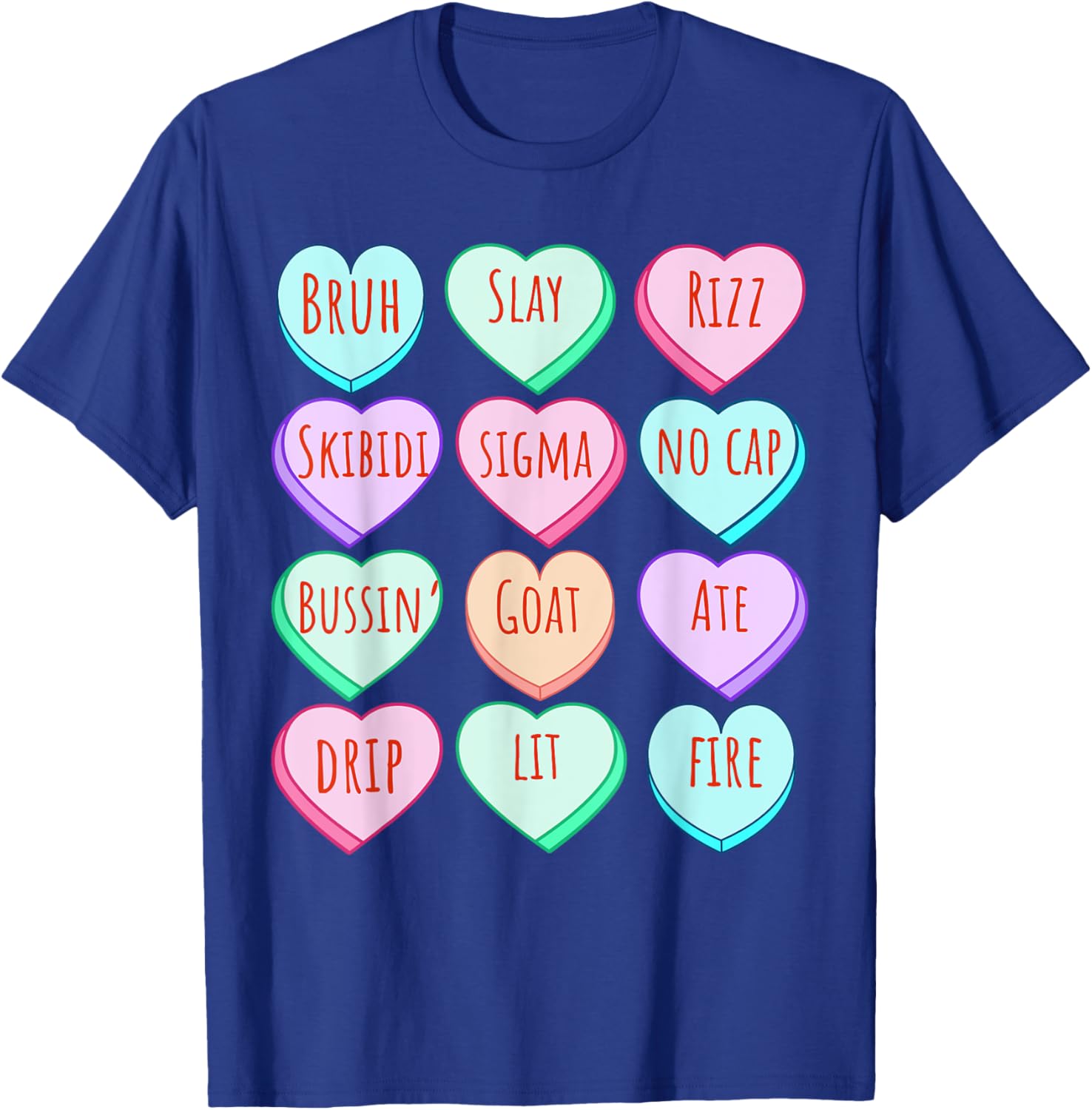 Candy Heart Slang T-Shirt for Valentine's Day Fun at School - 3