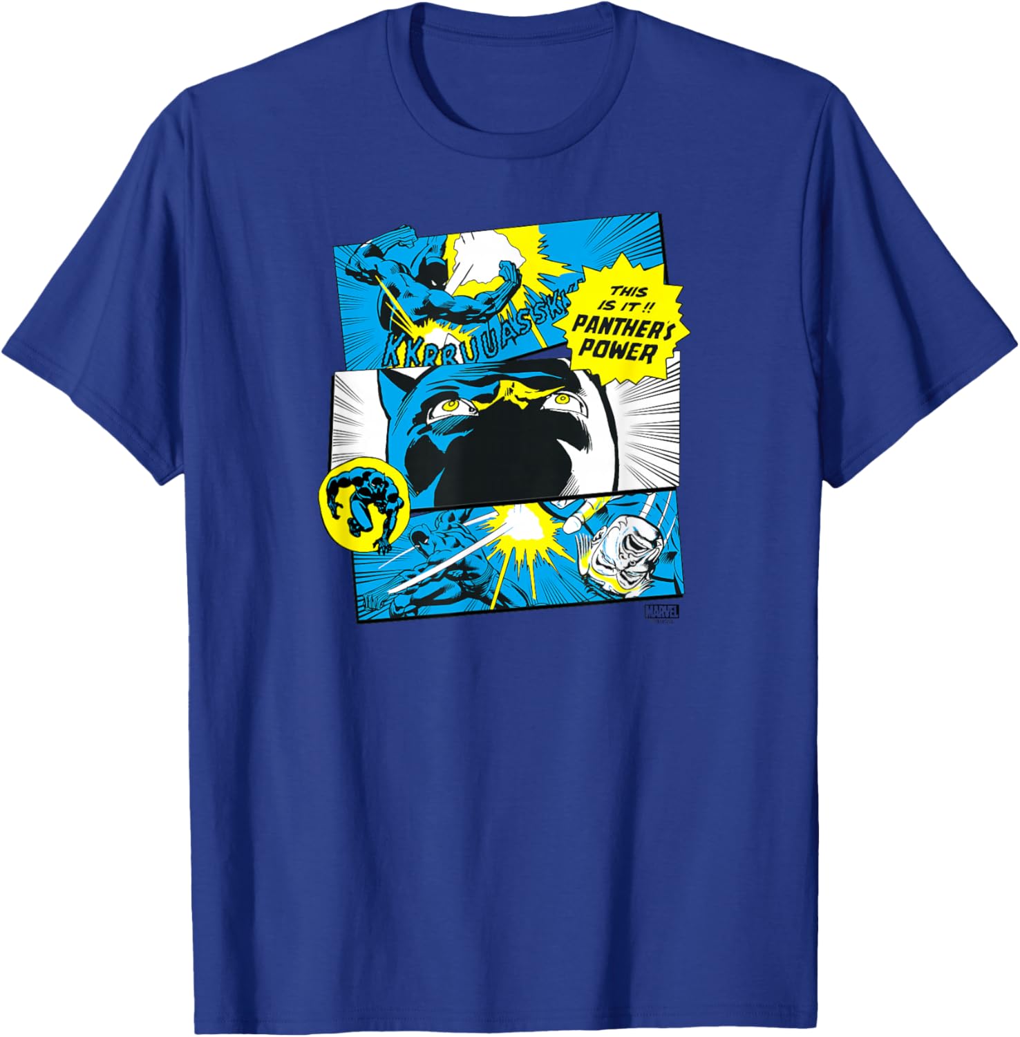 Black Panther Comic Panels T-Shirt for Marvel Fans - Stylish Apparel - 5