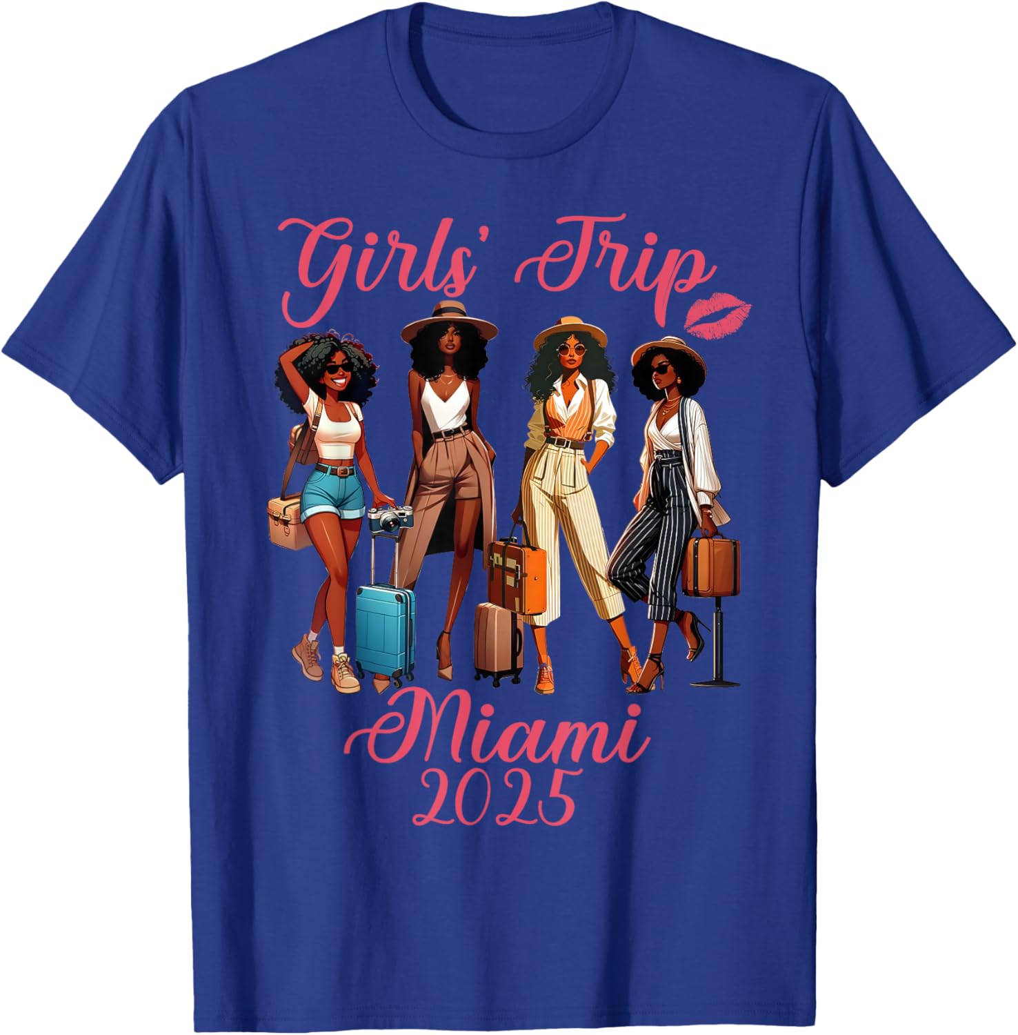 Miami Girls Trip 2025 Birthday Squad T-Shirt for Black Girls Fun Vacation - 20