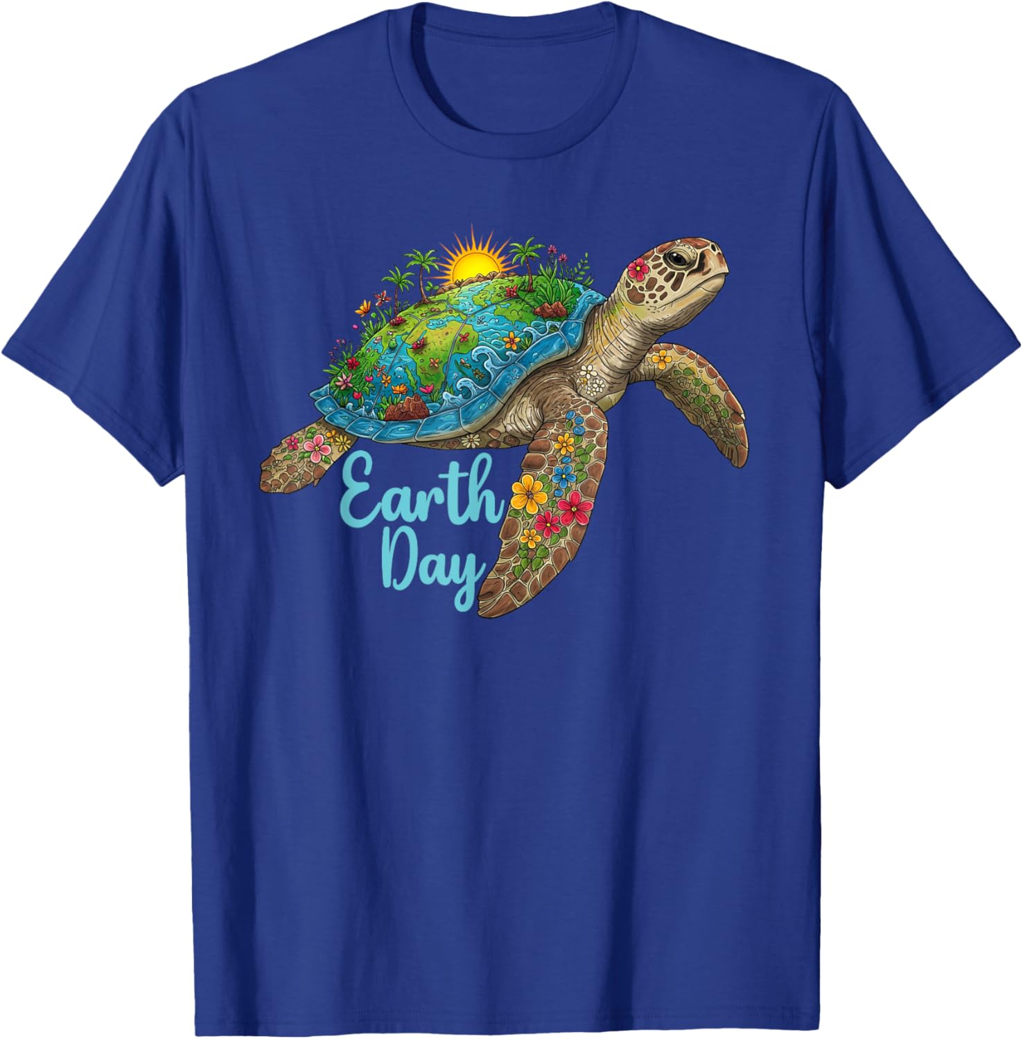 Save the Earth Sea Turtle T-Shirt for Men and Women Earth Day Gift - 5