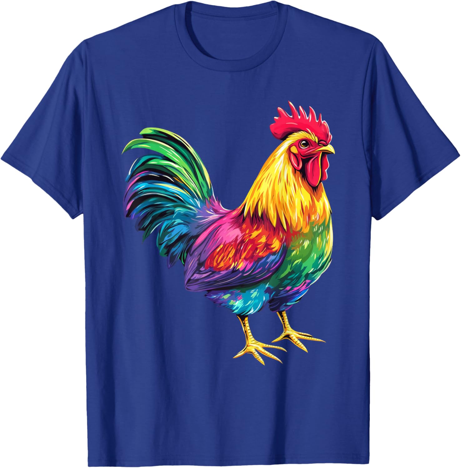 Rainbow Color Chicken Art T-Shirt for Fun and Stylish Outfits - 3