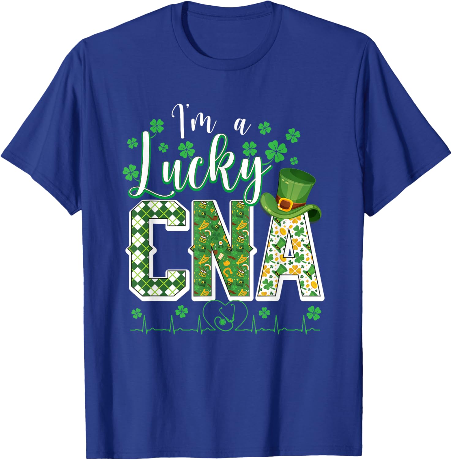 Funny Lucky CNA Nurse Shamrock St Patrick's Day T-Shirt for Scrubs - 10