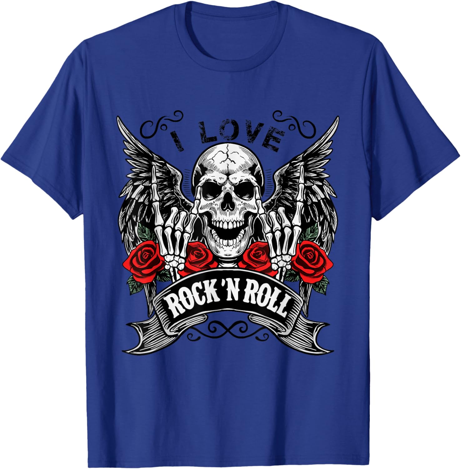 Vintage Rock And Roll Skeleton Hands T-Shirt for Music Lovers - 22