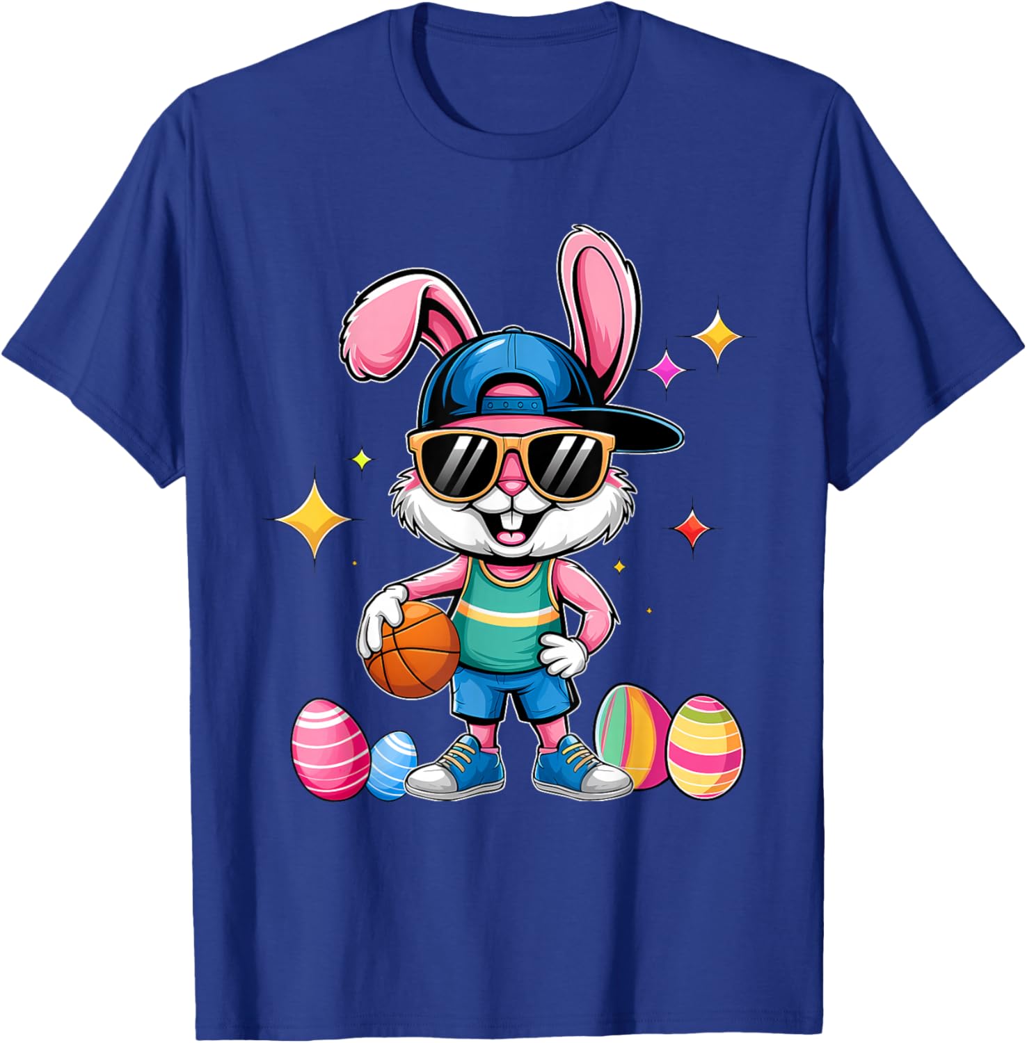 Happy Easter Bunny Basketball T-Shirt for Kids - Fun Sporty Design - 14