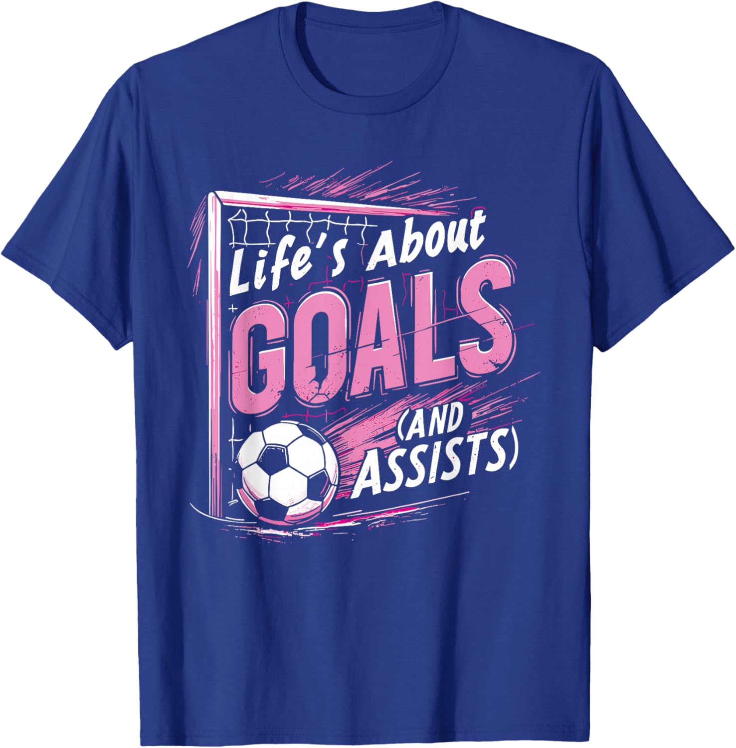 Soccer Girl T-Shirt Life's About Goals and Assists for Players - 7