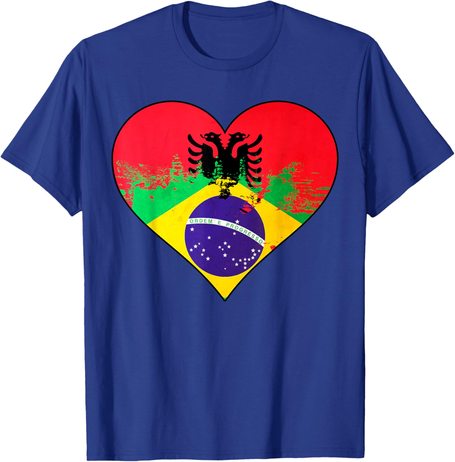 Albanian Brazilian Heritage Flag DNA T-Shirt for Unique Cultural Pride - 7