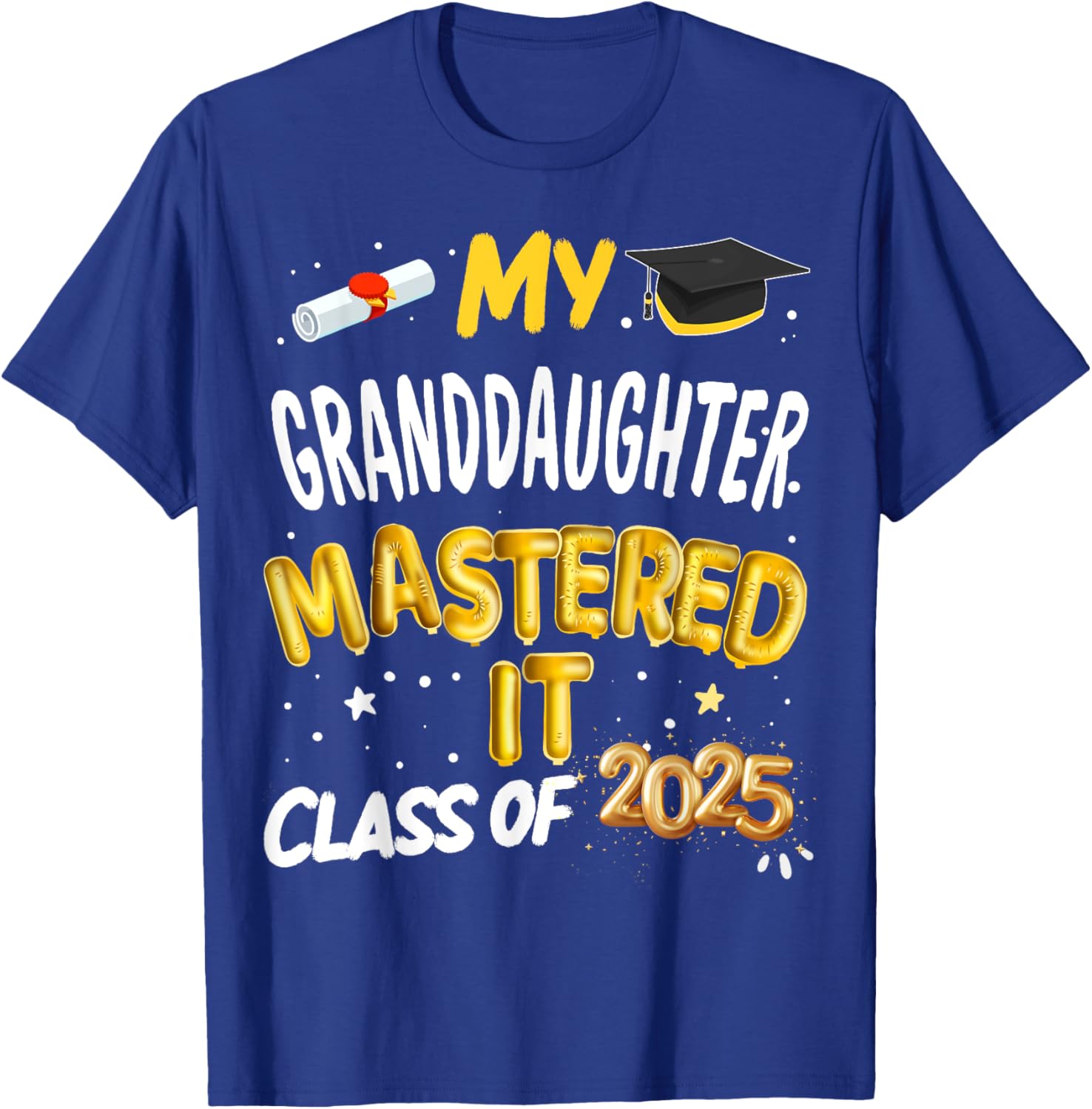 Masters Graduation T-Shirt for Granddaughter Class of 2025 Celebrations - 2