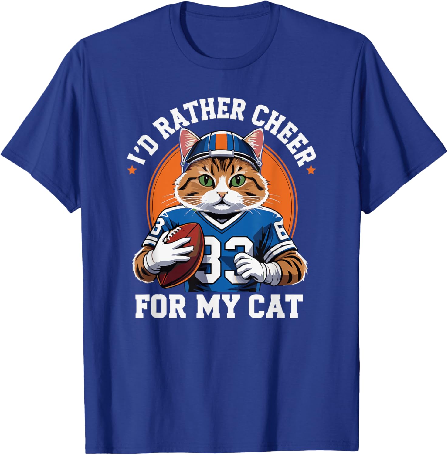 Funny I'd Rather Cheer for My Cat T-Shirt for Anti Football Lovers - 6