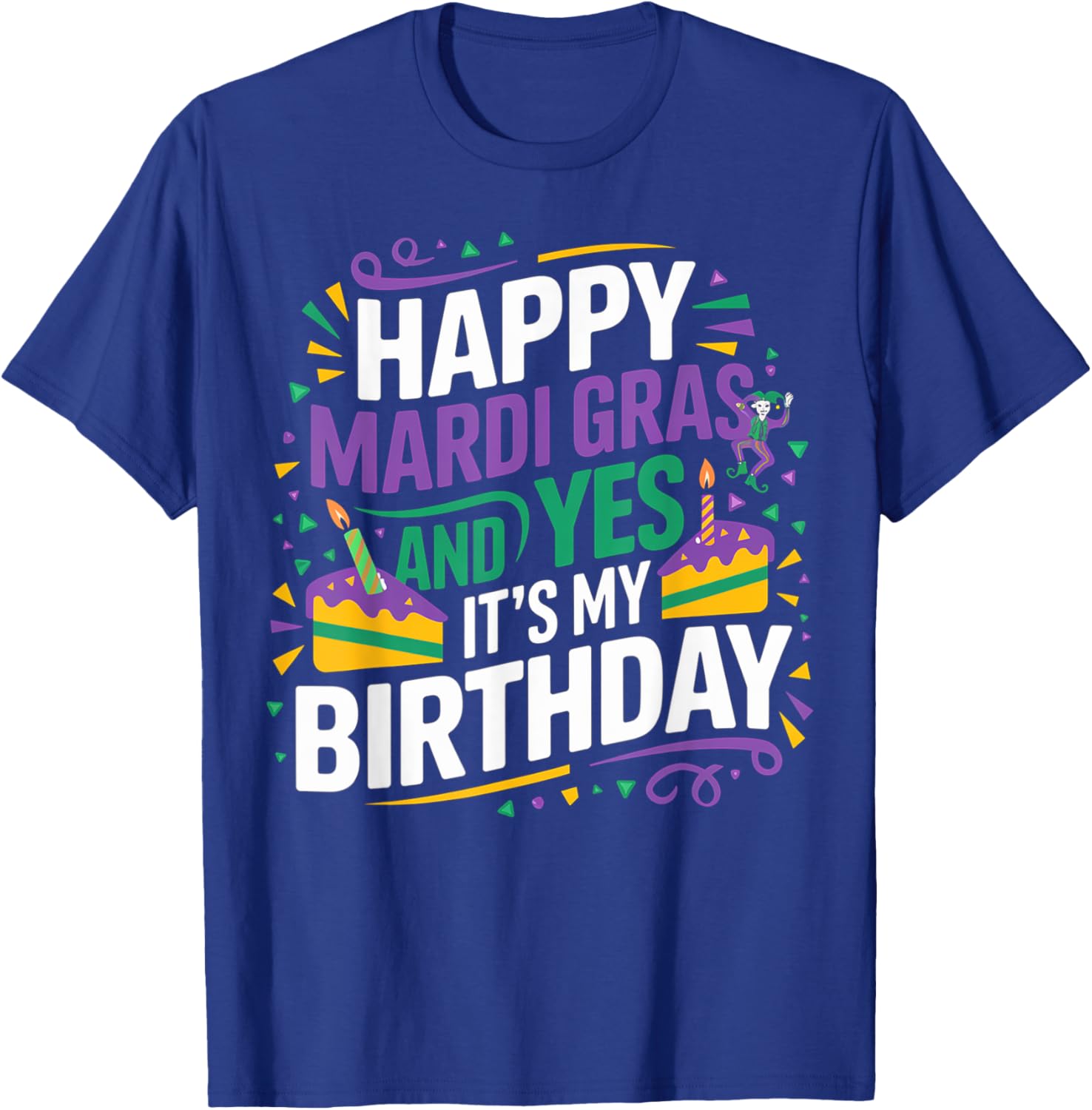 Happy Mardi Gras Birthday Party T-Shirt for Festive Celebrations - 4