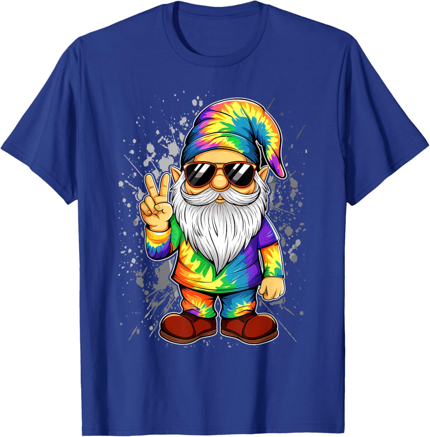 Peace Sign Tie Dye Gnome T-Shirt for Fun and Stylish Outfits - 4