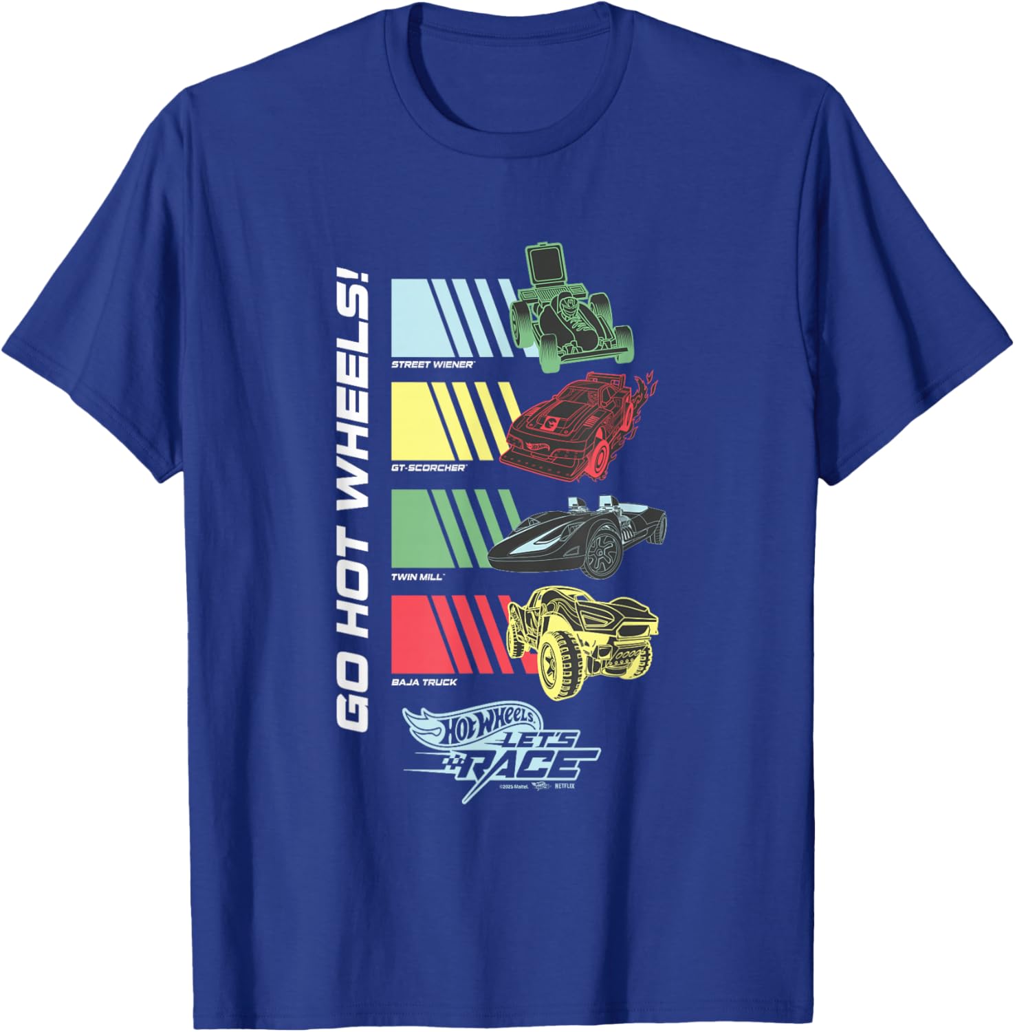Hot Wheels Let's Race T-Shirt for Kids - Fun Racing Graphic Tee - 11
