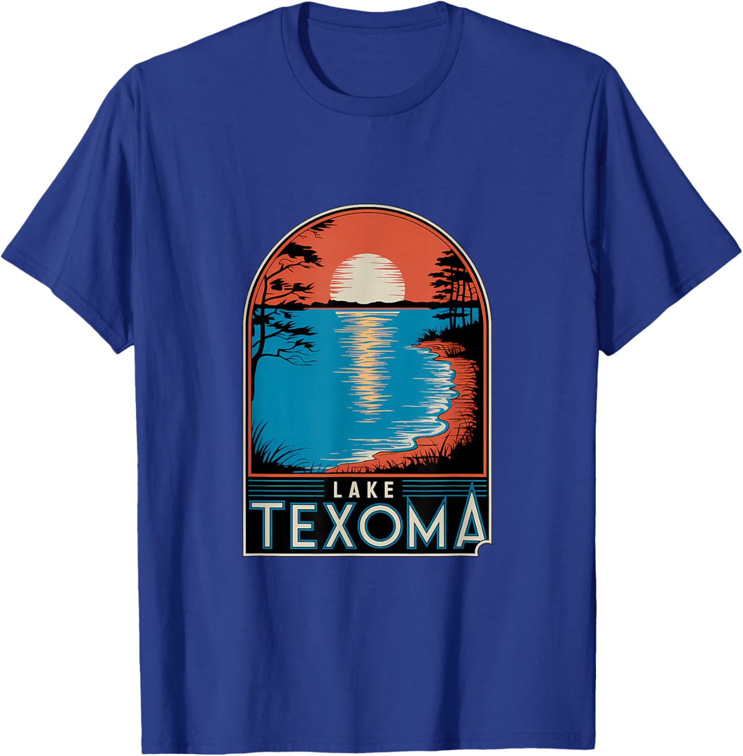 Lake Texoma Sunset Reflection Adventure T-Shirt for Nature Lovers - 21