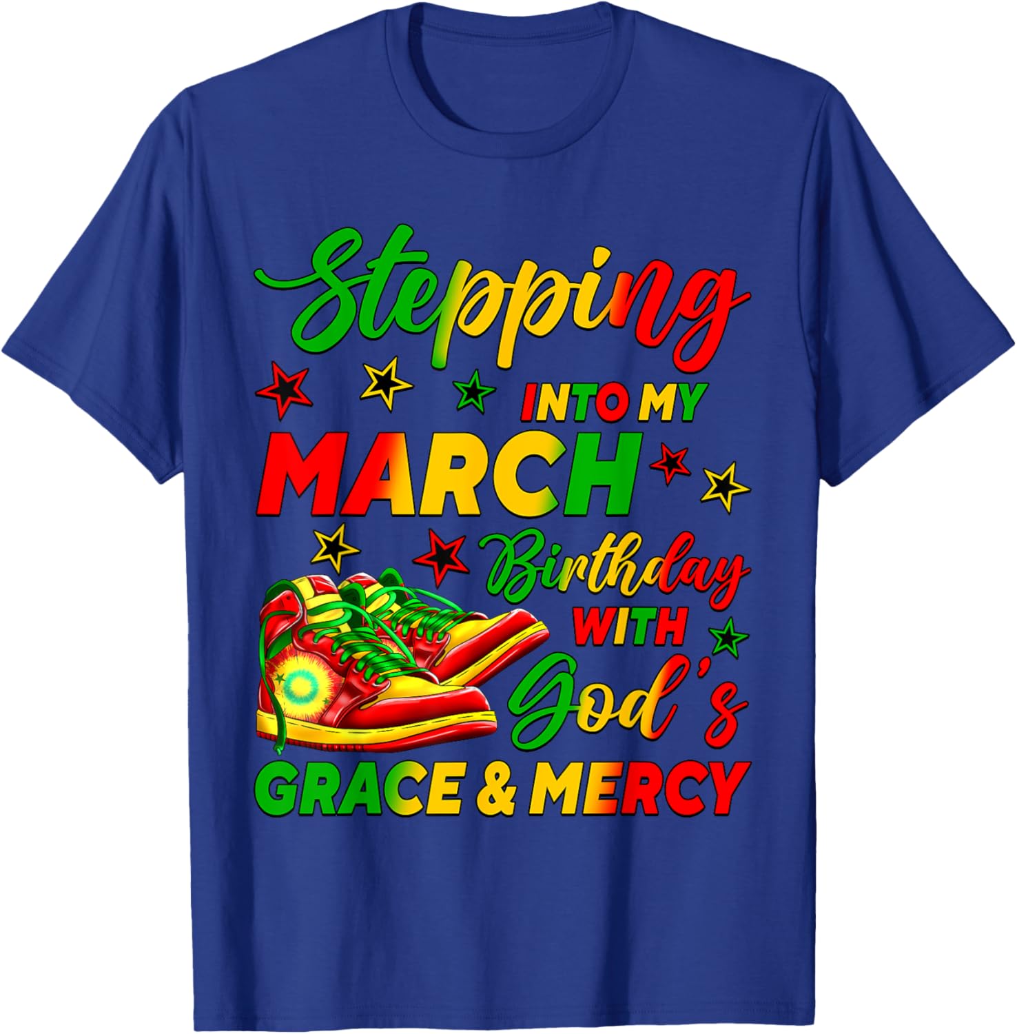 March Birthday African American Shoes T-Shirt for Celebrating in Style - 12