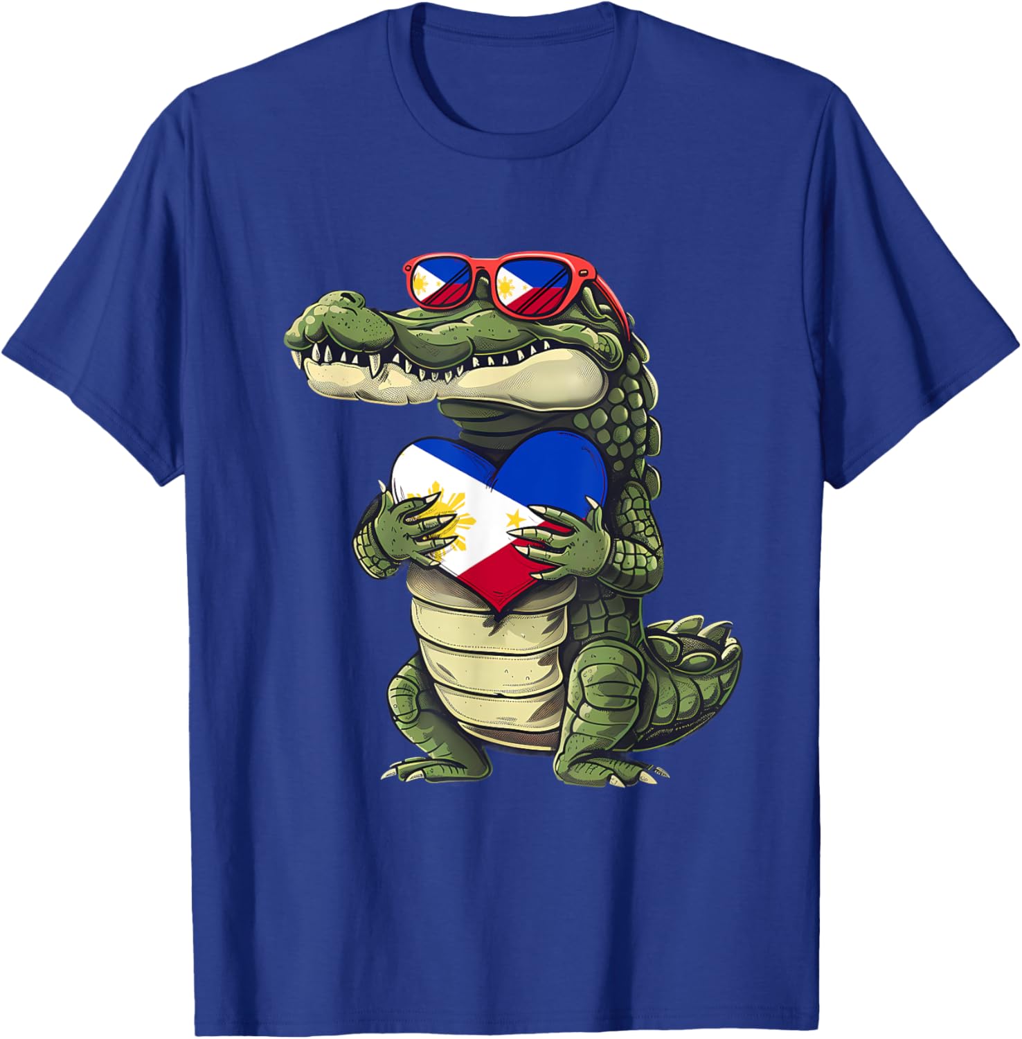 Philippines Crocodile Heart T-Shirt with Filipino Flag - Pilipinas Pride - 19