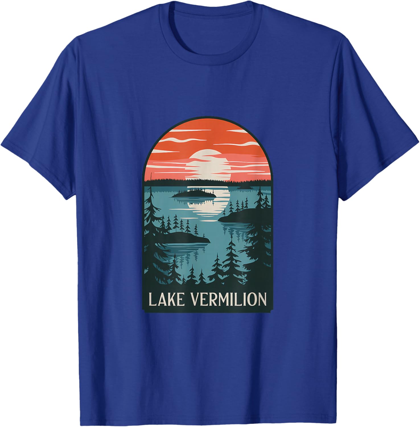 Lake Vermilion Sunset Reflection T-Shirt for Nature Lovers and Adventurers - 29