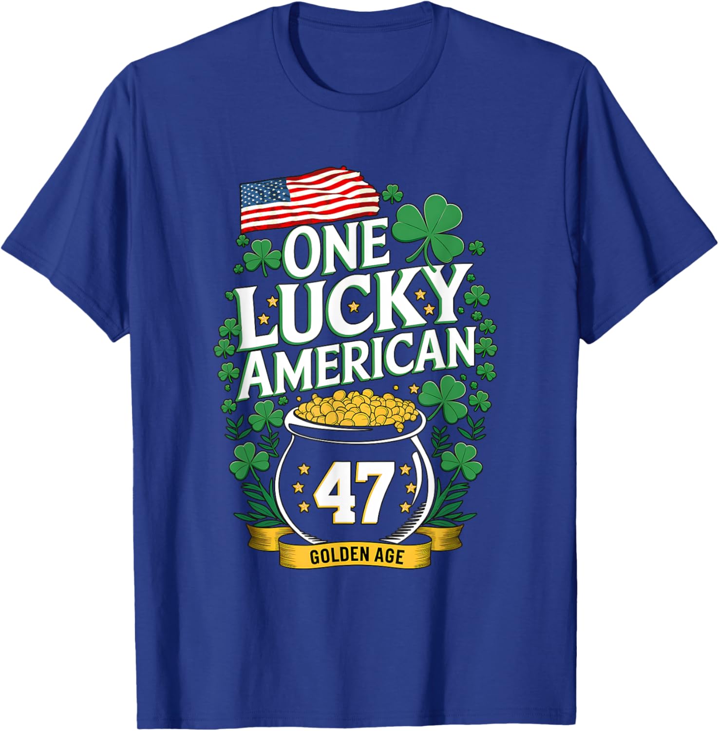 One Lucky American Golden Age St. Patrick's Day T-Shirt for All Ages - 1