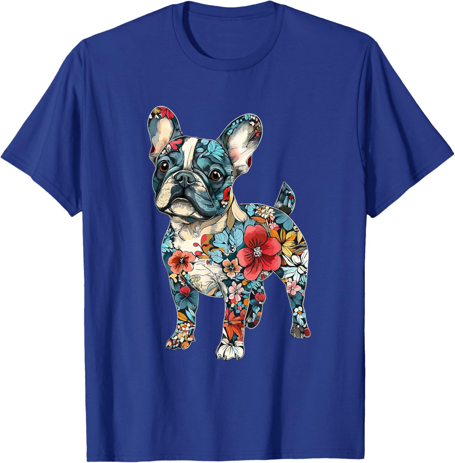 Cute French Bulldog Flower T-Shirt for Men, Women, Girls, and Kids - 17