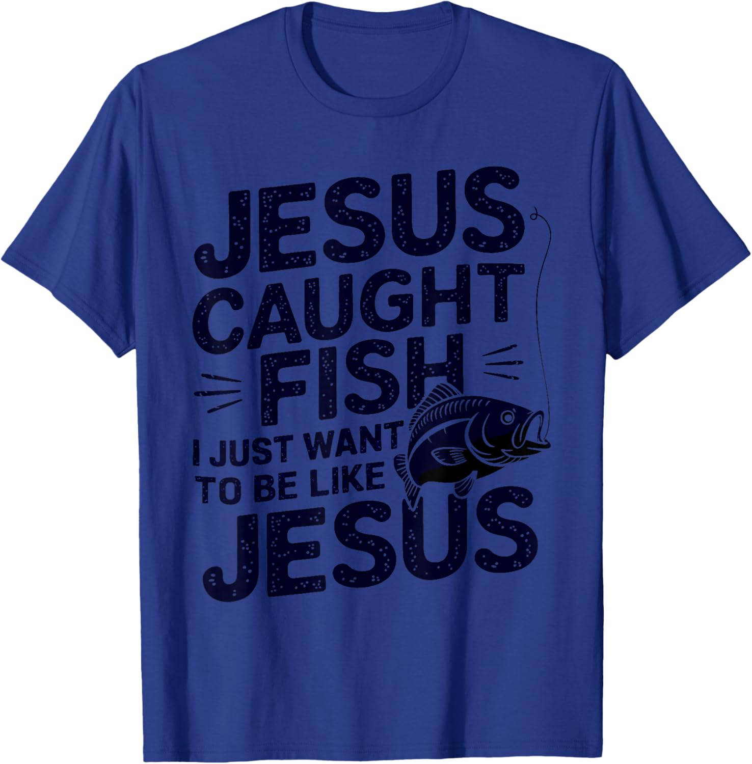 Jesus Caught Fish Fishing T-Shirt for Faithful Anglers and Fishermen - 5