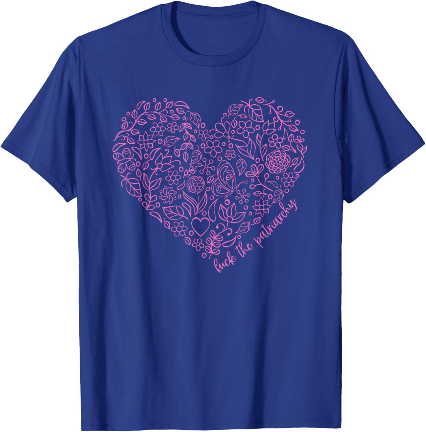 Subtle Nature Heart Theme Feminist Fuck the Patriarchy T-Shirt - 6