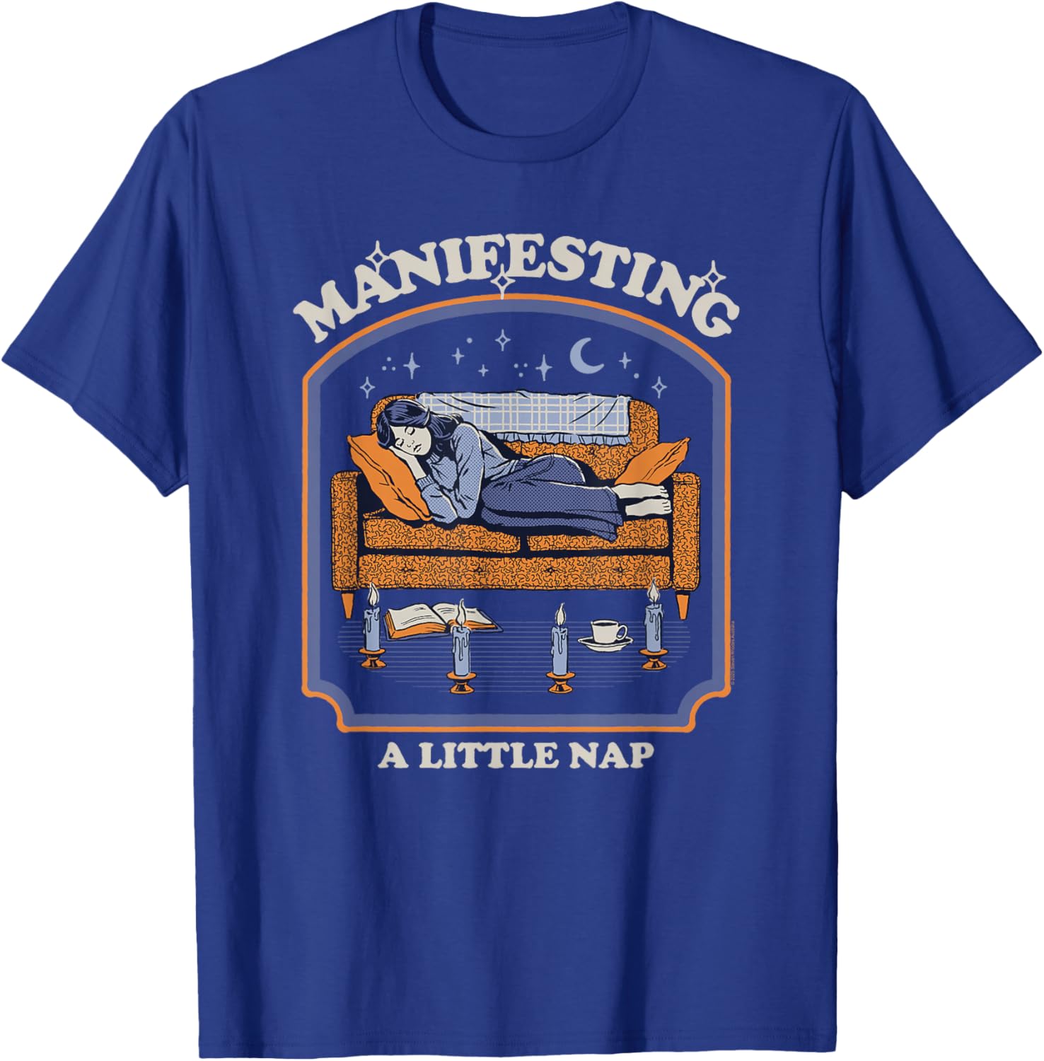 Funny Retro Steven Rhodes Manifesting a Little Nap T-Shirt for Relaxation - 4