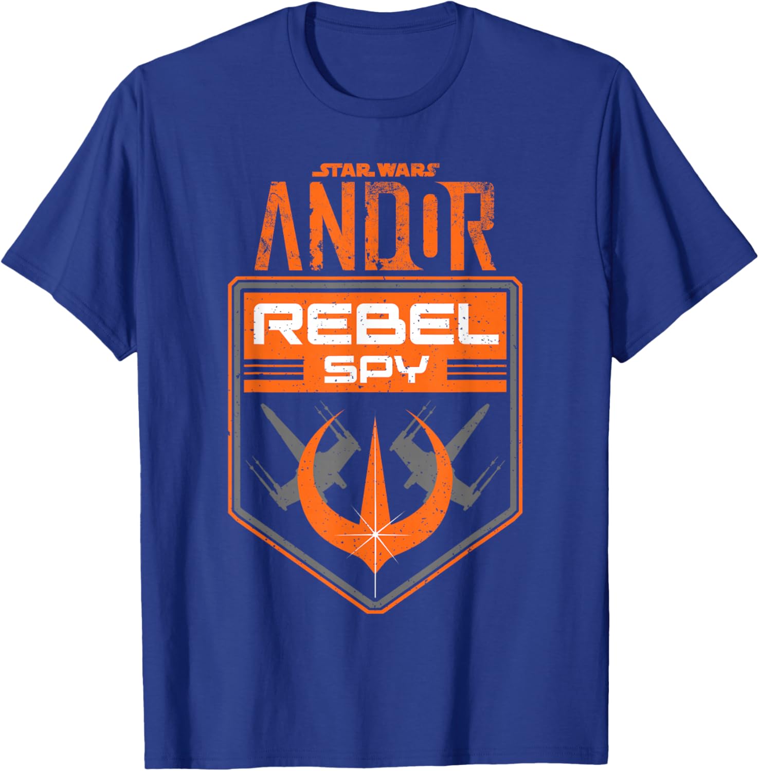 Star Wars Andor Rebel Spy Grunge T-Shirt Distressed Emblem Design - 9