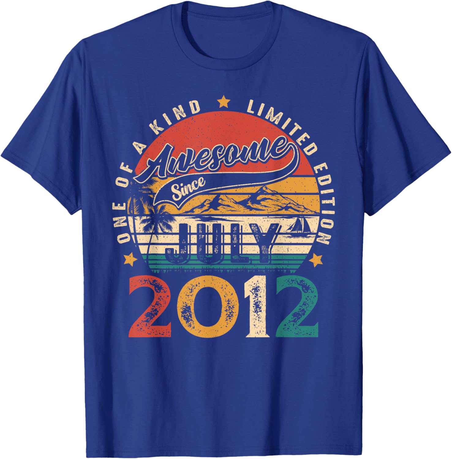 Awesome Since July 2012 Vintage Retro 13th Birthday T-Shirt for Kids - 6