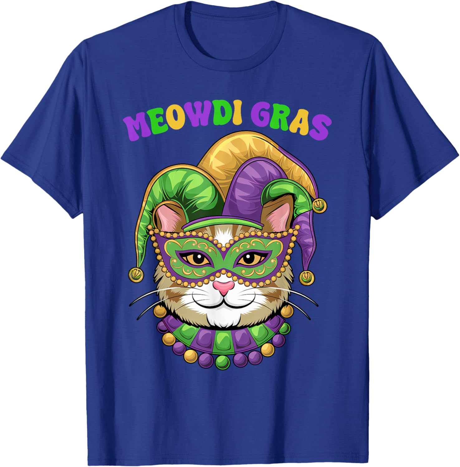 Meowdi Gras Mardi Gras Cat Lover T-Shirt New Orleans Style Fun Apparel - 6