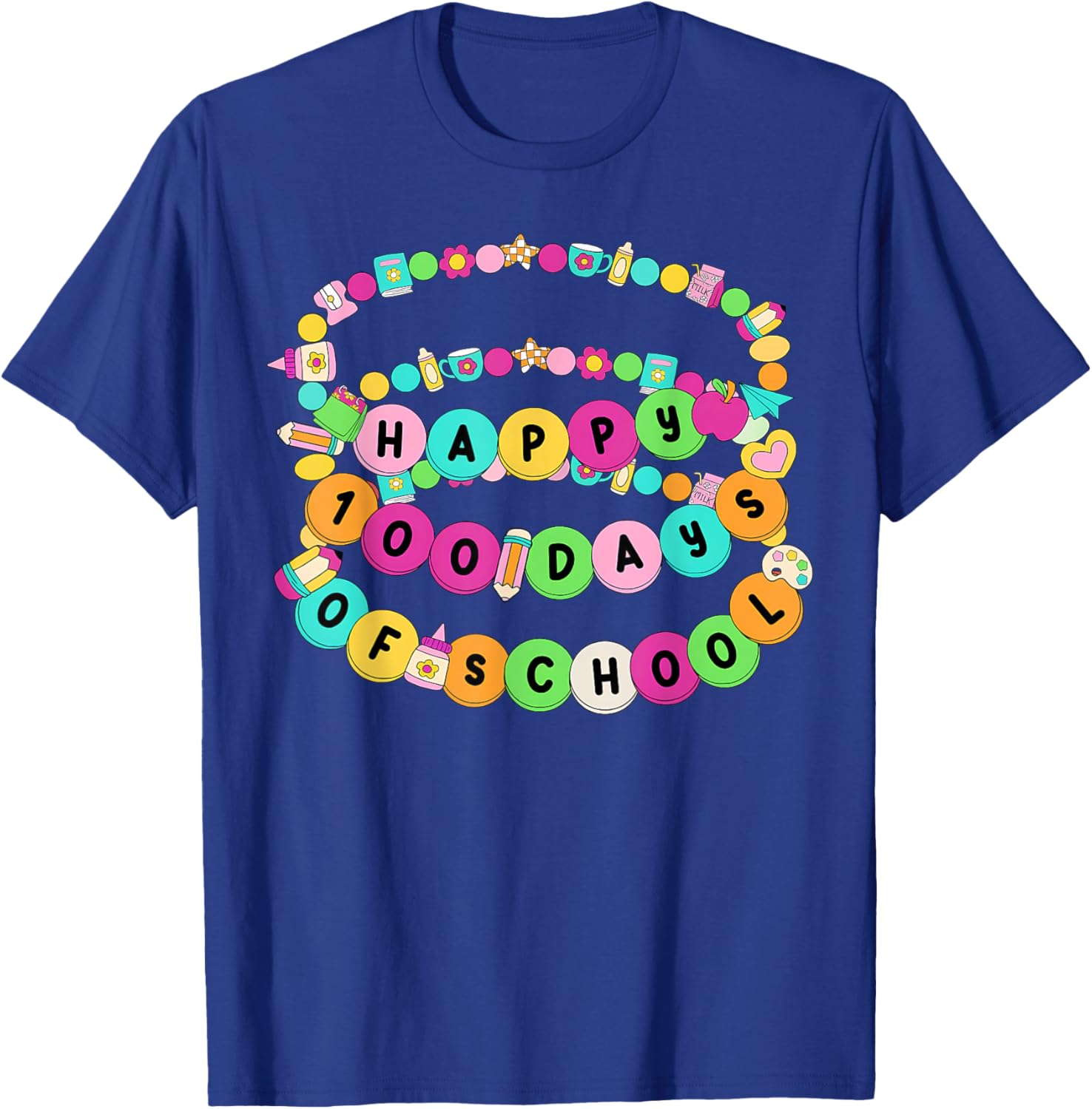 Happy 100 Days School Fun T-Shirt for Teachers and Students - 14