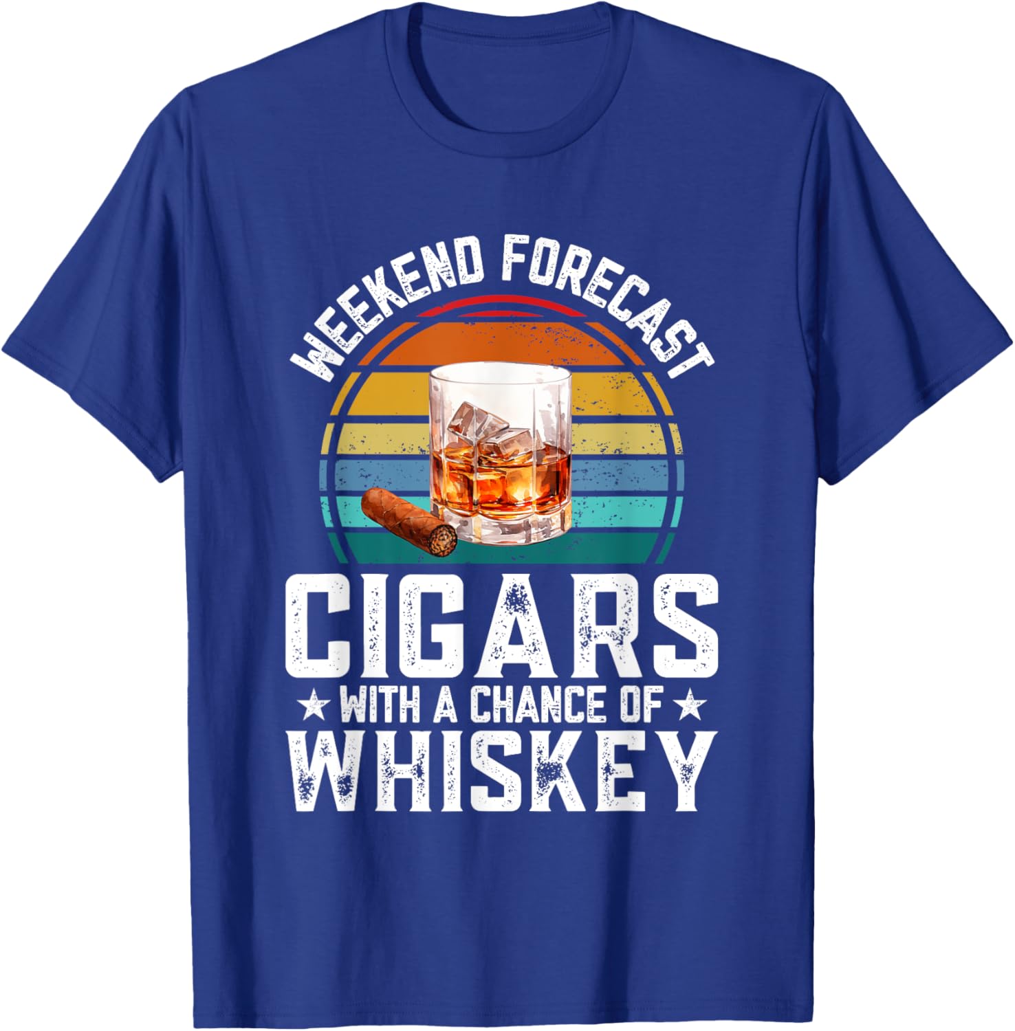 Bourbon Weekend Forecast Cigars T-Shirt with Whiskey Vibes for Relaxation - 1