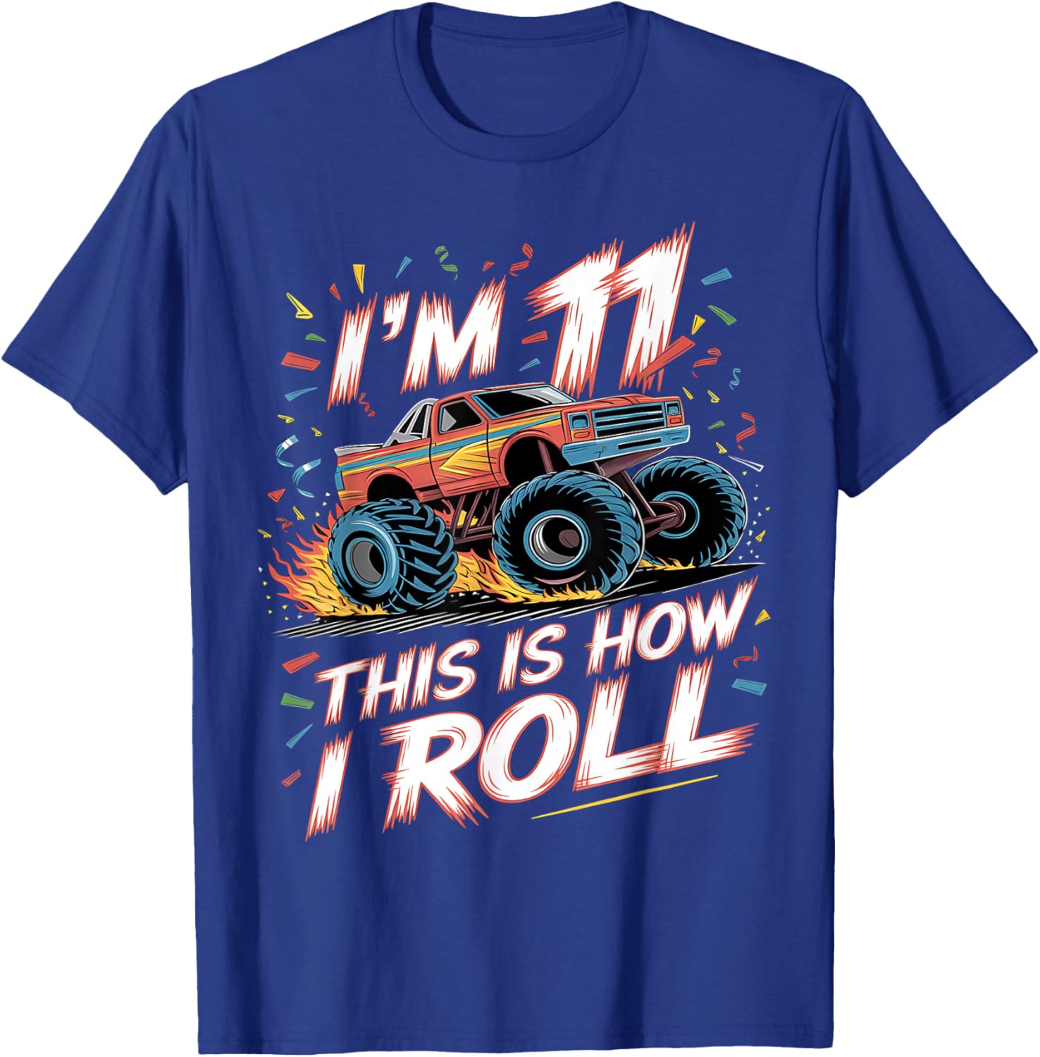 Monster Truck 11th Birthday Shirt for Boys - Fun Birthday T-Shirt - 27