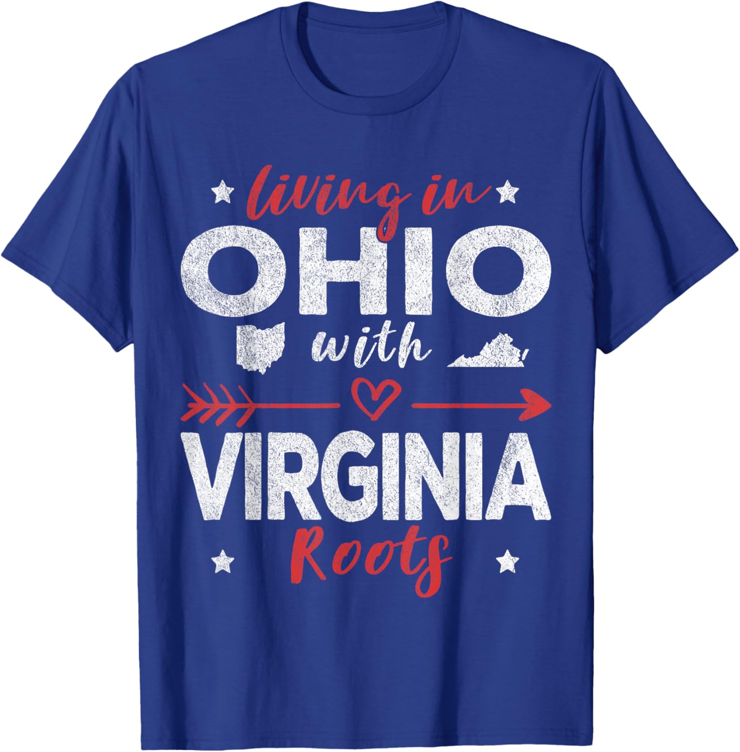 Living in Ohio with Virginia Roots T-Shirt for Proud State Lovers - 2
