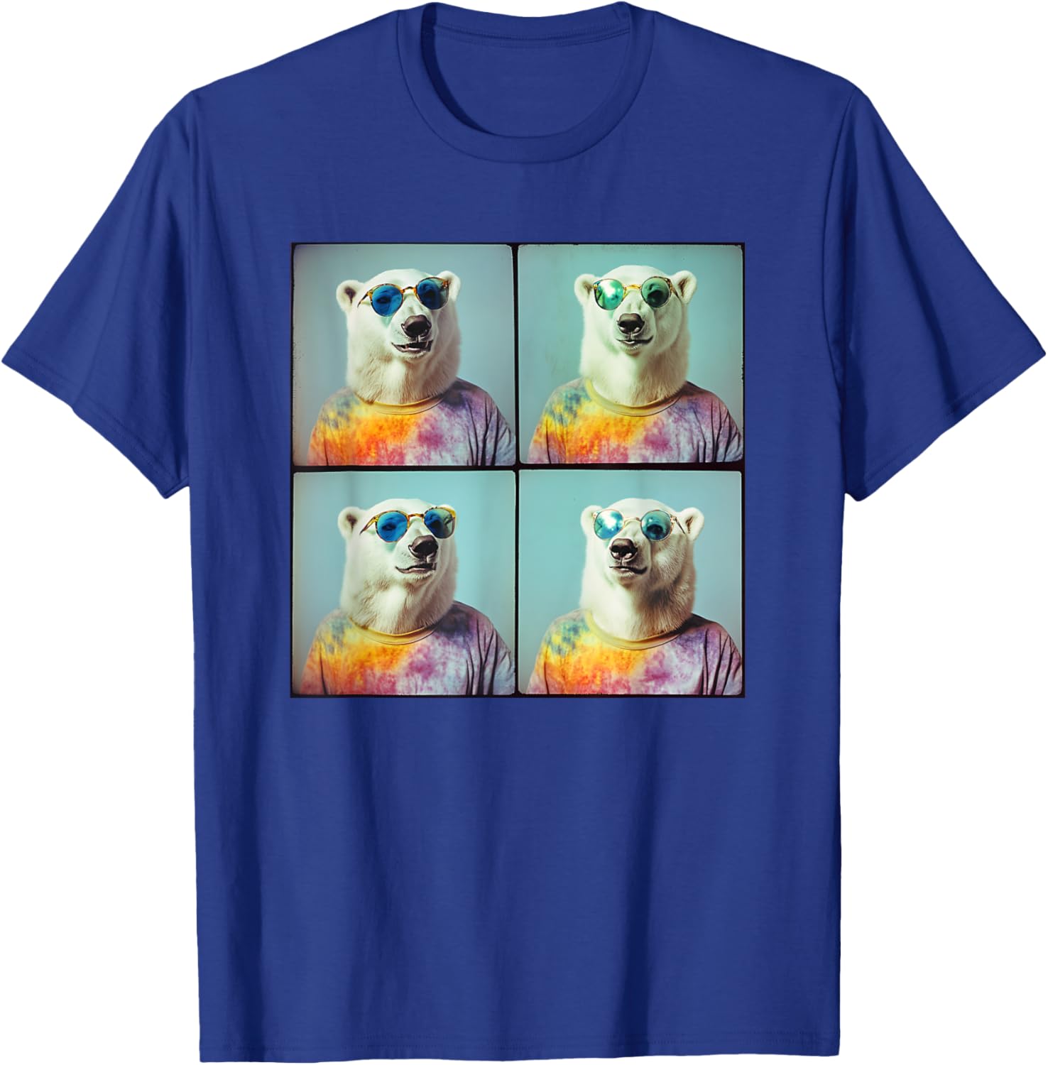 Colorful Tie Dye Polar Bear T-Shirt for Unique Hippie Style Fun - 6