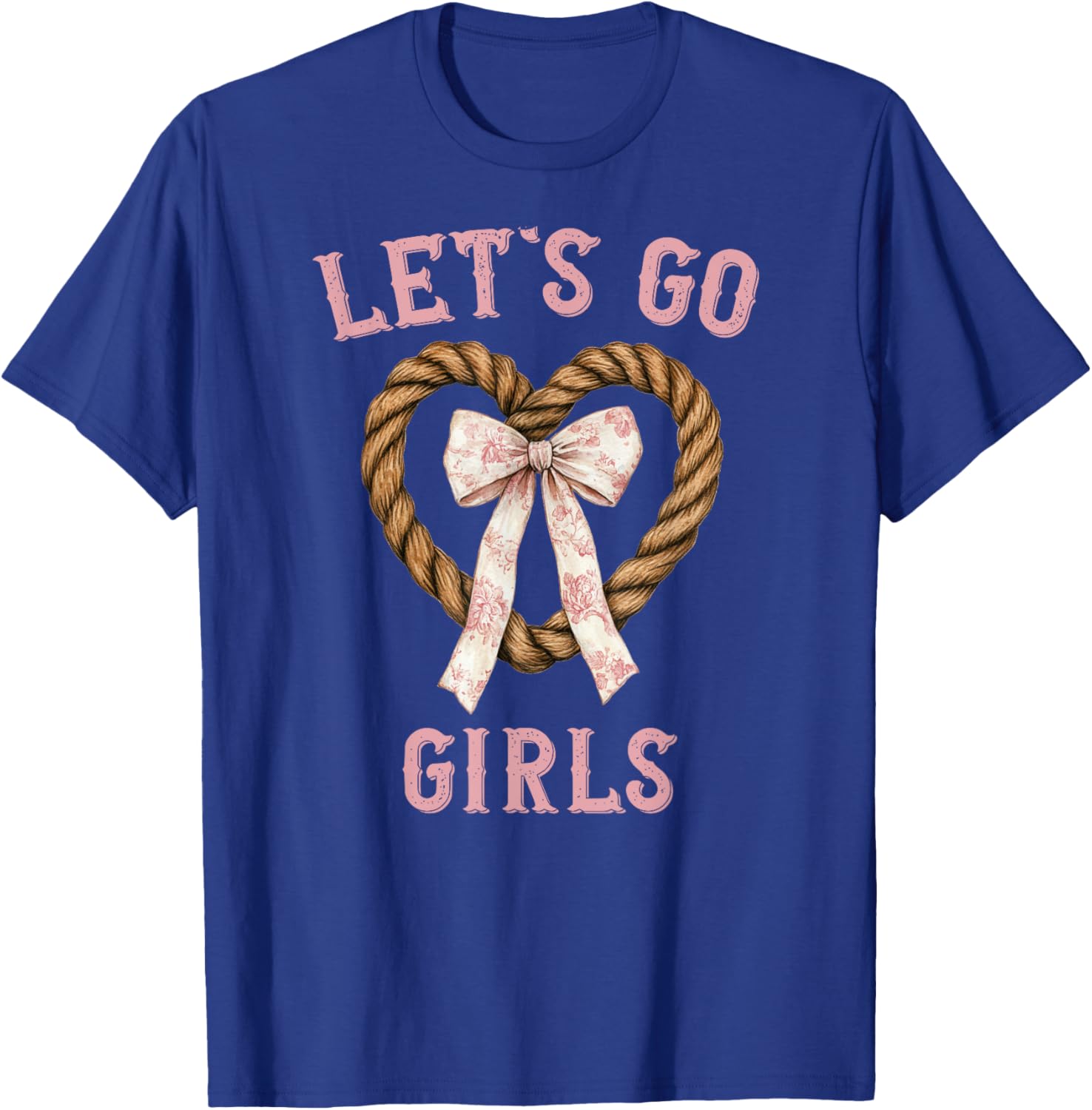 Chinoiserie Pink Cowgirl Lasso T-Shirt for Stylish Western Girls - 3