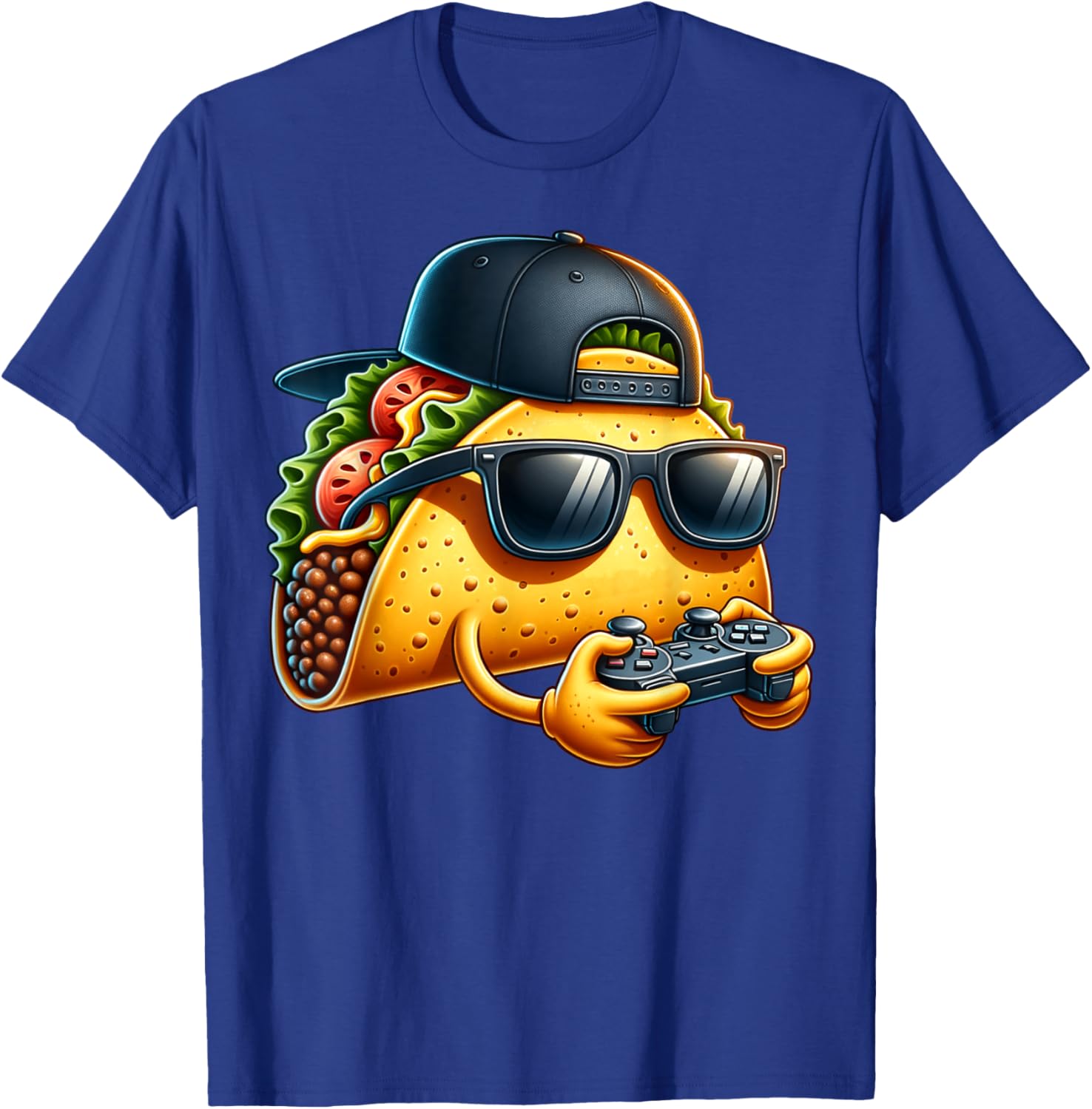 Funny Taco Playing Video Games T-Shirt for Gamers and Taco Lovers - 2