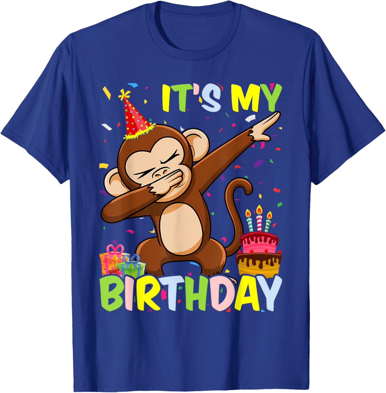 It's My Birthday Monkey T-Shirt Fun Party Outfit for Kids and Adults - 10