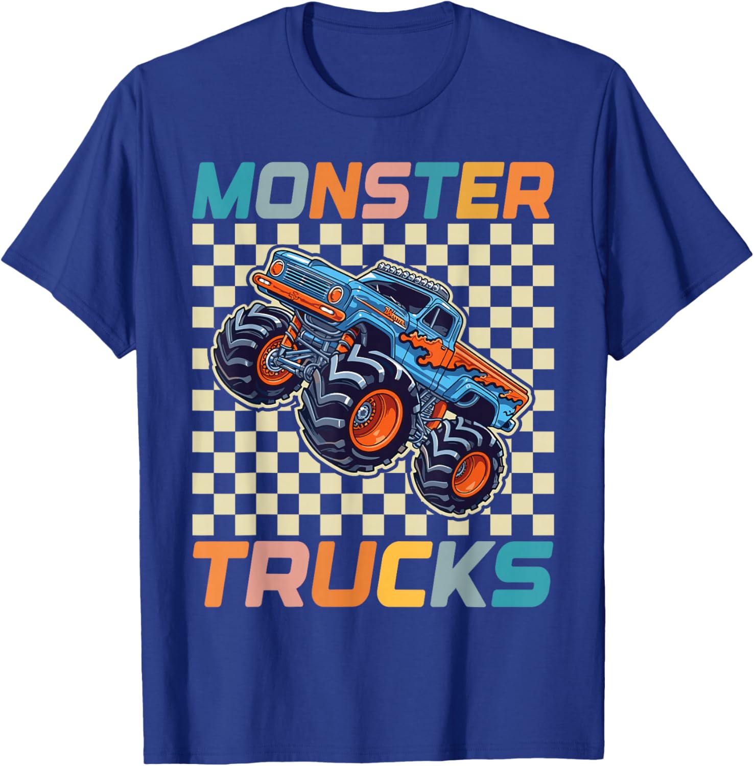 Cute Monster Truck T-Shirt for Toddlers and Kids Retro Vintage Style - 16