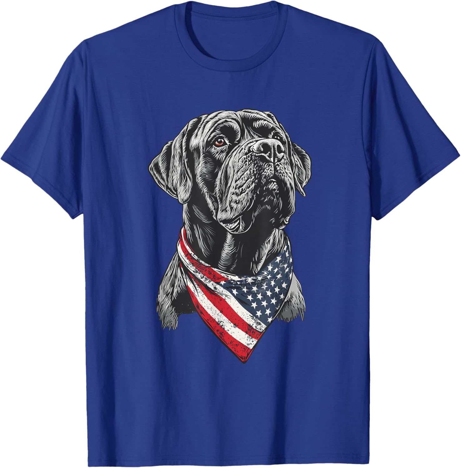 English Mastiff American Flag T-Shirt for Dog Lovers and Patriotism - 1