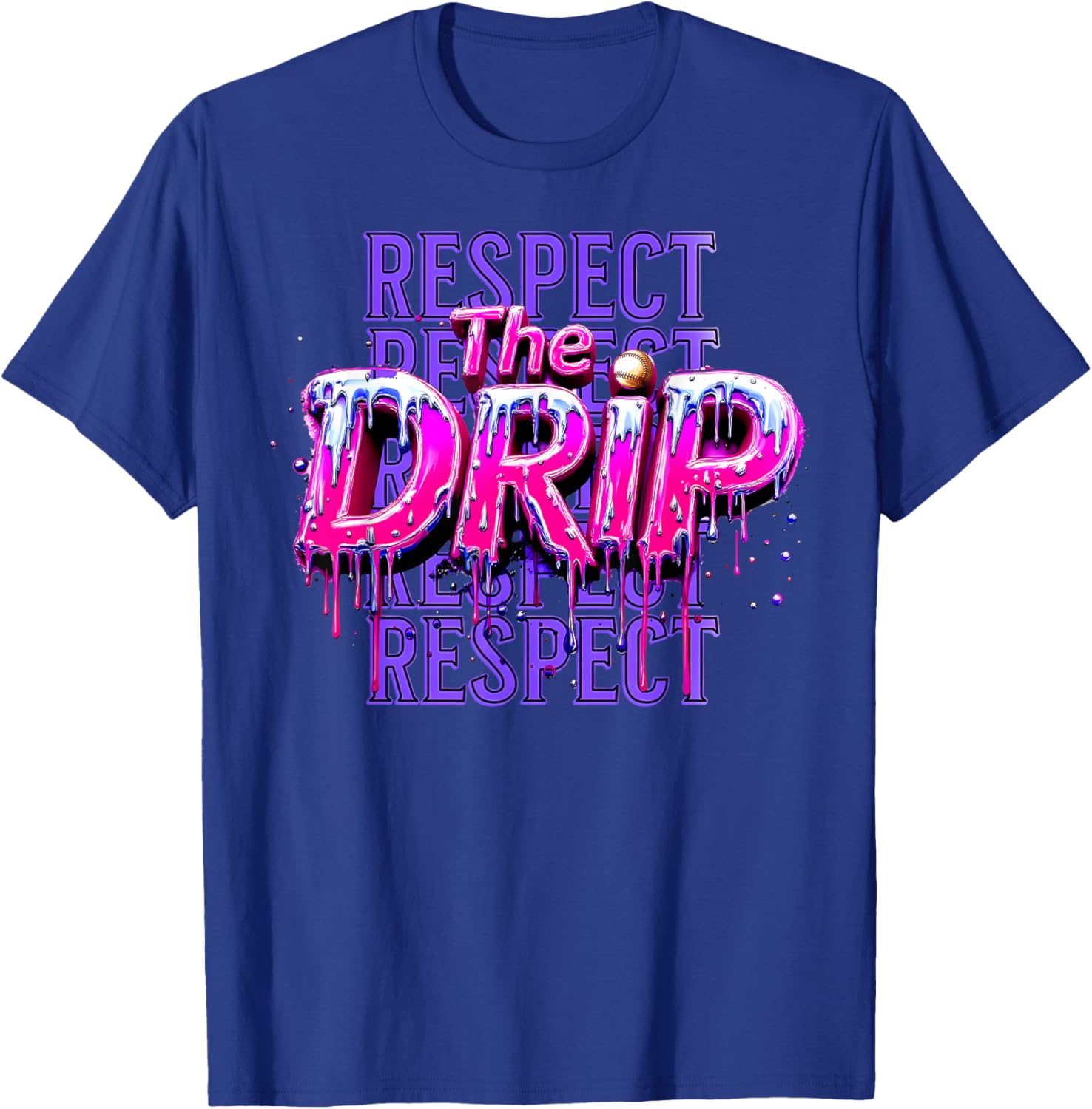 Respect The Drip Baseball Ice Cream Drip T-Shirt for Cool Style - 8